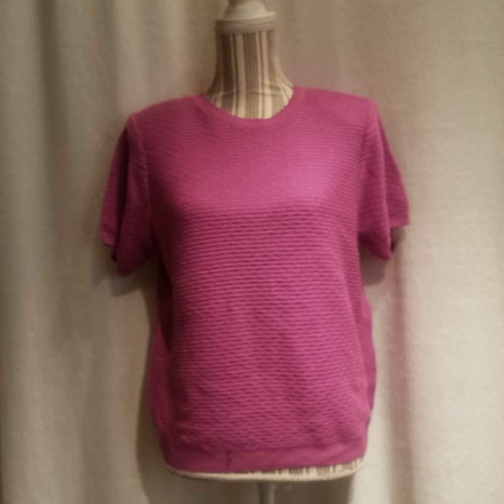 Alfred Dunner Short Sleeved Pink Top Size PXL